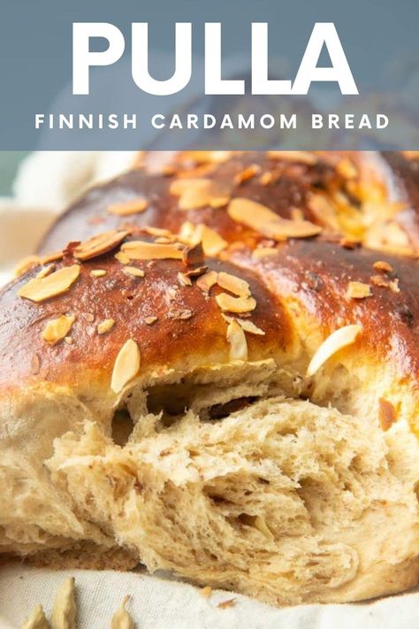 Finnish Pulla Bread Recipe, Pulla Bread Recipe, Finnish Bread, Cardamom Bread Recipe, Specialty Breads, Cardamom Bread, Cardamom Recipe, Coffee Bread, Pan Sin Gluten