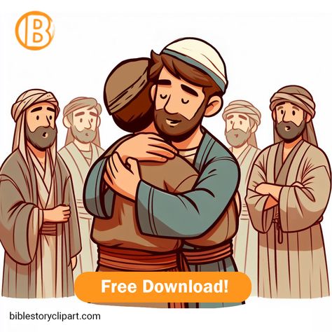 Joseph Forgives His Brothers Craft, Joseph Forgives His Brothers, Joseph And His Brothers, Egyptian Room, Return Of The Prodigal Son, Joseph's Brothers, Joseph In Egypt, Joseph Story, Bible Clipart