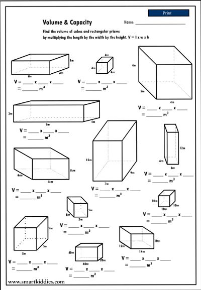 Calculating the volume of rectangular prisms - Click to download. Volume Of Cube And Cuboid Worksheet, Volume Activities 5th Grade, Teaching Volume, Volume Of Rectangular Prisms, Grade 5 Math Worksheets, Volume Worksheets, Volume Math, Rectangular Prism, Math Measurement