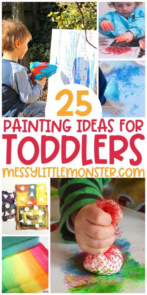 Painting Ideas for Toddlers Painting Activities For Toddlers, Painting Ideas For Toddlers, Toddler Painting Activities, Mess Free Painting, Sensory Learning, Toddler Painting, Kid Games, Art Activities For Toddlers, Fun Activities For Toddlers