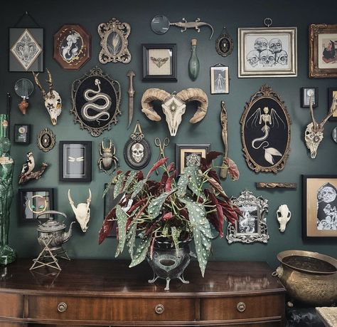 Eclectic Goth, Gothic Homes, Goth Room, Oddities Decor, Goth Bedroom, Moody Decor, Dark Home Decor, Goth Home, Goth Home Decor