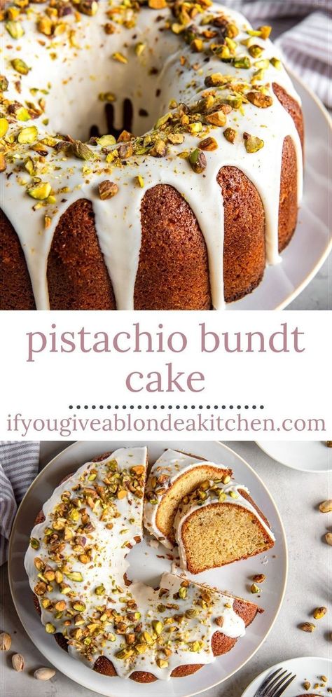 Pistachio Cake Recipe From Scratch, Pistachio Bundt Cake, Easter Bundt Cake, Pistachio Cake Recipe, Christmas Bundt Cake, Pistachio Recipes, Dessert From Scratch, Cake From Scratch, Bundt Cake Recipe