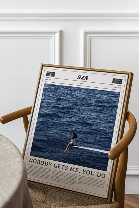 Sza, Nobody Gets Me, Sos, Wall Print, Wall Art, Dorm Room Decor Nobody Gets Me Sza, College Wall Decor, Wall Art Dorm Room, Jump Scare, Art Dorm Room, Collage Pics, Apartment Walls, Wall Art Dorm, Bathroom Artwork