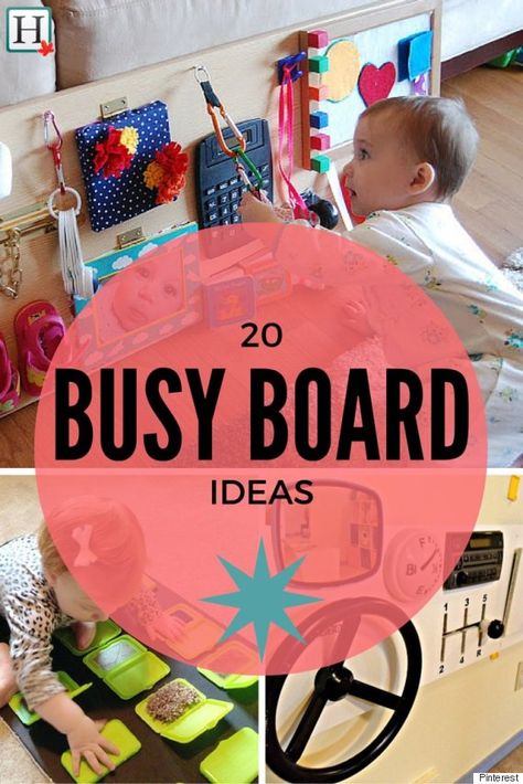 busy board Board Diy Ideas, Busy Board Ideas, Diy Busy Board, Baby Toys Diy, Diy Bebe, Cool Baby, Montessori Baby, Toddler Snacks, Busy Board