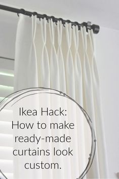 Ikea Ritva Curtains, Ritva Curtains, Diy Blackout Curtains, Ikea Closet Hack, Modern Drape, Blackout Curtains Bedroom, Ikea Closet, Closet Hacks, Easy Ikea Hack