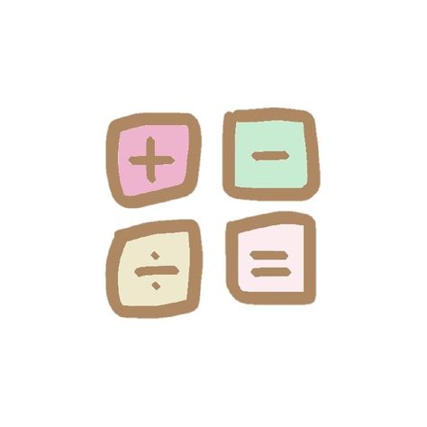 Cute Calculator Drawing, Calculator Aesthetic Icon, Cute Calculator Icon, Calculator Sticker, Cute Calculator, Iphone Shortcuts, Phone Edits, Calculator Icon, Iphone Theme