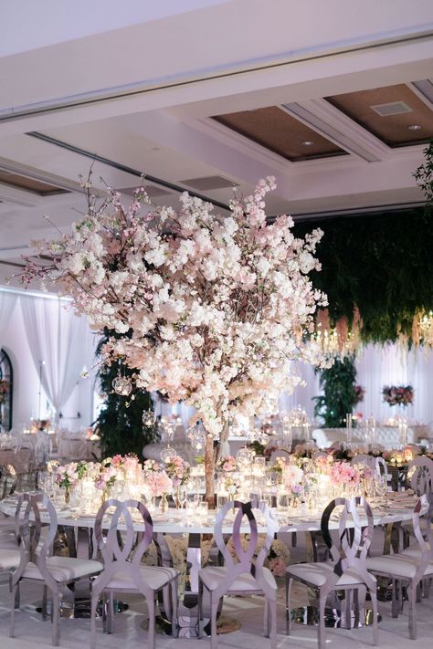 Cherry Blossom Reception, Fairy Tail Wedding Theme, Pink Wisteria Wedding Decor, Blossom Tree Centrepiece Wedding, Enchanted Garden Theme, White Enchanted Forest Center Poece, Cherry Blossom Wedding Theme, Disney Fairy Tale Weddings Platinum Collection, Sweet Table Wedding