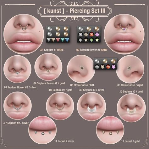 Sims 4 Spiderweb Tattoo, Sims 4 Cc Nose Ring Stud, Sims4 Piercing, Sims 4 Piercings Cc Nose, Sims 4 Assecories Cc, Sims4 Cc Piercing, Ts4 Piercing Cc, Cc Makeup, Los Sims 4 Mods