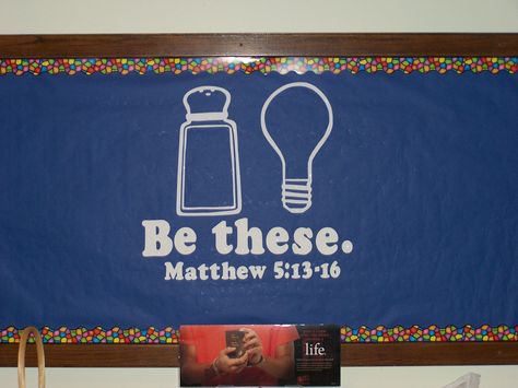 Be these. Salt & Light Salt And Light Bulletin Board, Light Theme Bulletin Board, Shine Your Light Bulletin Board, Light Up With Kindness Bulletin Board, Salt And Light Tshirt, Bible Bulletin Boards, Church Library, Salt Light, Library Bulletin Board