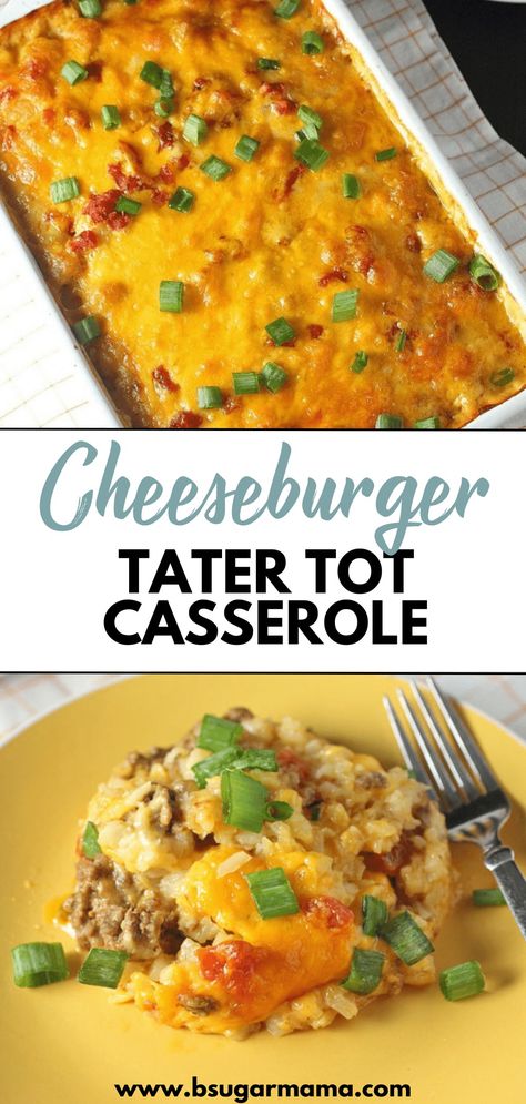 Satisfy your cravings with this Cheeseburger Tater Tot Casserole! 🍔🥔 A delicious blend of juicy ground beef, melted cheese, and crispy tater tots in every bite. Perfect for a family dinner or weekend meal. #CheeseburgerTaterTotCasserole #ComfortFood #DinnerGoals Casserole Hamburger, Cheeseburger Tater Tot Casserole, Chicory Recipe, Dinner Casserole Recipes, Easy Dinner Casseroles, Cheeseburger Casserole, Tot Casserole, Tater Tot Casserole, Weekend Meals