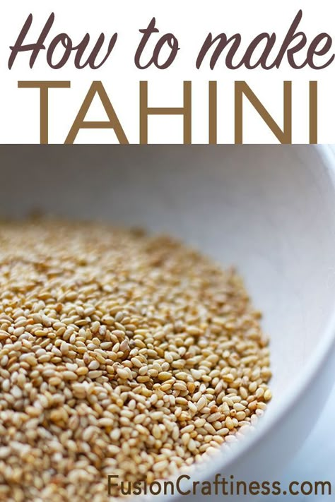 3 Ingredients and 5 minutes to make homemade tahini.  Make as much, or as little as you want.  A must have for middle eastern cooking, dive in! What Is Tahini, Make Tahini, How To Make Tahini, Homemade Tahini, Tahini Recipe, Vegan Sandwich, Hummus Recipe, Raw Vegan Recipes, Jalapeno Poppers