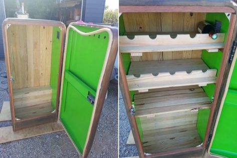 15 DIY’s to Recycle Old Refrigerators into Something Useful – HomeCrux Ideas For Old Fridges, Old Refrigerator Ideas, Old Home Decor, Fridge Makeover, Can Upcycle, Refrigerator Ideas, Vintage Fridge, Smeg Fridge, Vintage Refrigerator