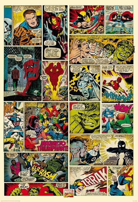 Marvel Comic Strip, Spiderman Room Decor, Avengers Wall Art, Spiderman Room, Stripped Wallpaper, Free Wallpaper Backgrounds, Black And White Comics, Avengers Comics, Marvel Posters