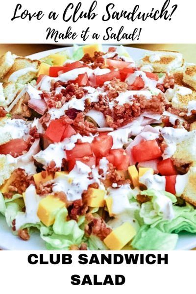 Club Sandwich Salad, Sandwich Vegetarian, Sandwich Salad, Sommer Mad, Plats Healthy, Salad Buah, Diner Recept, Bacon Salad, Diner Recipes