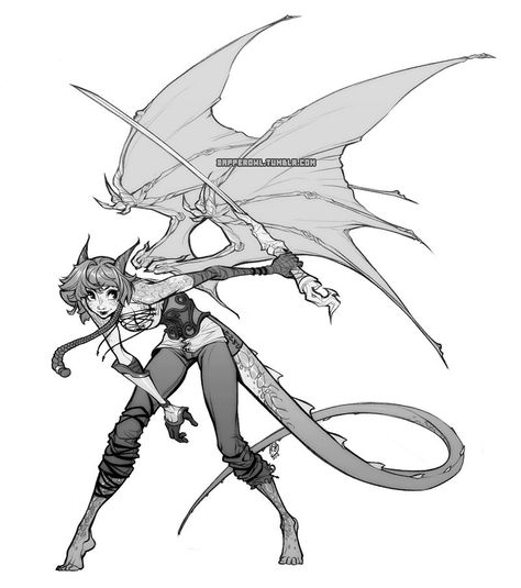 Rapier Poses, Dragon Girl Character Design, Dragon Human Hybrid Character Design, Draconic Bloodline, Owl Character Design, Dragon Women, Dragon People, Owl Character, Dragon Lady