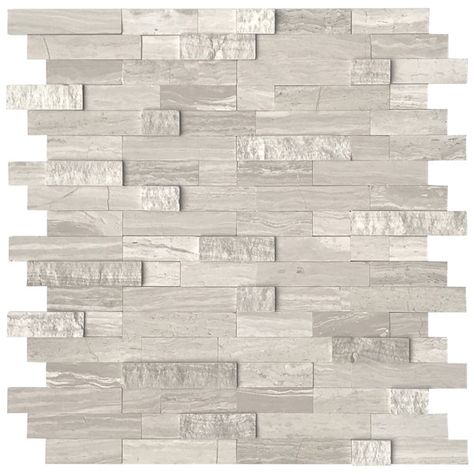 Interlocking Pattern, Peel Stick Backsplash, Natural Stone Tiles, Diy Kitchen Backsplash, Fireplace Tile Surround, Stick Tiles, Peel N Stick Backsplash, Mosaic Wall Tiles, Tile Wallpaper