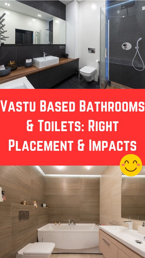 Vastu Based Bathrooms & Toilets: Right Placement & Impacts Toilet Placement In Bathroom, Vastu Wallpaper For Mobile, Toilet Vastu Directions, Best Vastu Wallpaper, Mirror According To Vastu, Bedroom According To Vastu, Toilet Door, Shower Controls, Water Closet