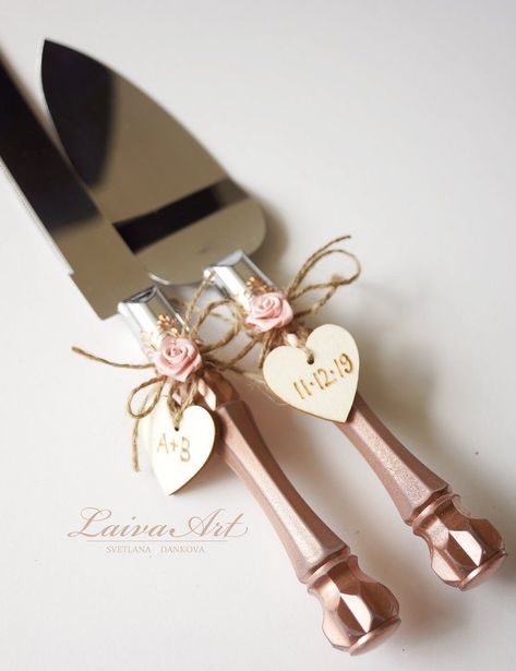 Wedding Knife Set, Wedding Cake Knife Set, Rose Gold Wedding Cakes, Wedding Cake Server Set, Cake Knife Set, Wedding Cake Servings, Wedding Cake Knife, Cake Serving Set, Cake Serving