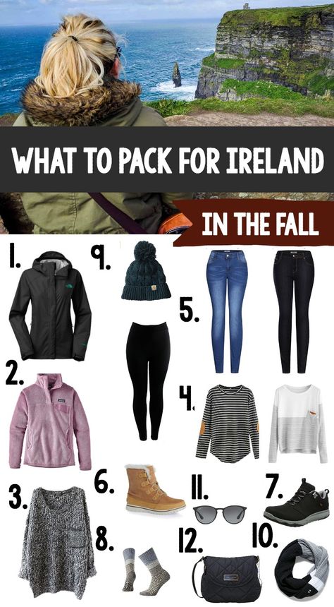 What To Pack For Scotland In The Fall, Packing For Ireland In October, Outfits For Ireland In April, Outfits For Ireland In October, What To Wear In Ireland In September, What To Wear In Ireland In October, Ireland Trip Outfits, Ireland In October Outfits, Outfits For Ireland In May