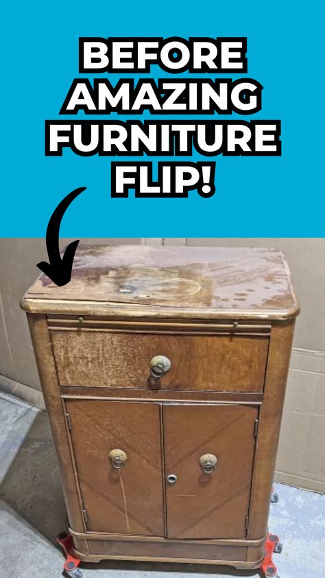 Ever wondered what it's like to turn an old, forgotten piece of furniture into something fabulous? 🤔 Follow us on this journey as we reveal the final transformation of a dusty old nightstand, and get inspired to revamp your own outdated pieces! 🛌✨ Bar Cabinet Makeover, Painting Old Furniture Ideas, Old Furniture Repurposed, Old Furniture Makeovers, Antique Bar Cabinet, Old Nightstand, Diy Old Furniture Makeover, Herringbone Stencil, Recycle Furniture