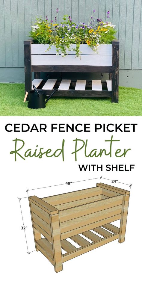 Cedar Plank Planter Boxes, Above Ground Planter Boxes, L Shaped Planter Boxes Diy, Diy Raised Planter Boxes, Planter Drawing, Raised Planter Boxes Plans, Cedar Planter Boxes, Wooden Planter Boxes Diy, Pallet Buster