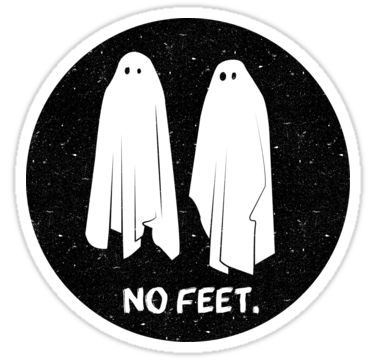 "NO FEET - GHOSTS" Stickers by TotalTeeGeek | Redbubble ($2.51) Ghosts Stickers, Collage Stickers, Cult Classic Movies, Spooky Stickers, Real Ghosts, Painting Inspo, Wedding Tattoos, Stickers For Sale, Dark Beauty