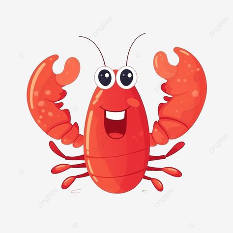 lobster cartoon cute sea animal lobster shrimp animal png Shrimp Animal, Lobster Cartoon, Dock Party, Sea Clipart, Animal Png, Cartoon Clipart, Paint Night, Animal Cute, Sea Animal