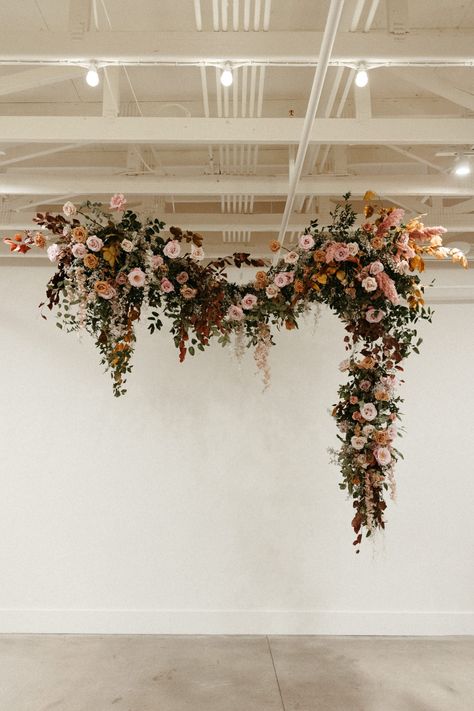 Karlee + Brent: Great Gatsby Inspired Winter Wedding Florals in Nashville — Rosemary & Finch Floral Design | Nashville, TN Winter Wedding Florals, Copper Beech, Unique Wedding Flowers, Flower Installation, Event Floral Design, Floral Arrangements Wedding, Floral Backdrop, Hanging Flowers, Event Flowers