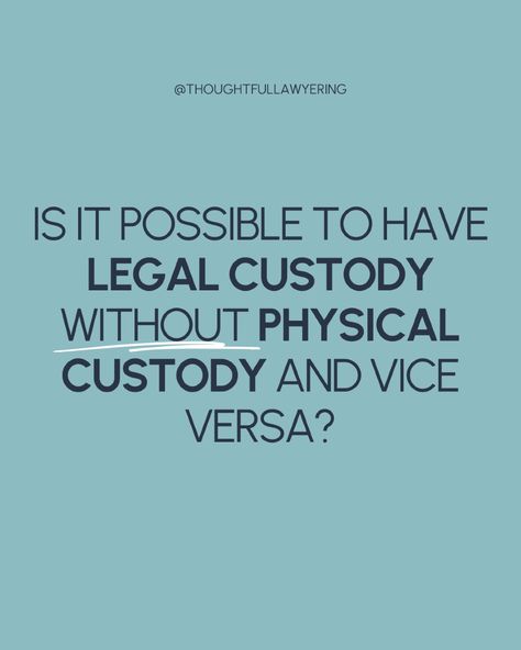 I recently spoke with a father who was confused about his custody arrangement. He has legal custody, but his son lives with his ex-wife, who has physical custody. He wasn’t sure how much say he actually has about decisions concerning his son. ✨I explained to him that legal custody grants you the authority to make major decisions about your child's life, such as education, healthcare, and religious upbringing. Whereas, physical custody involves the day-to-day care of your child, like where th... Last Will And Testament, Will And Testament, Child Life, Ex Wives, A Father, The Authority, Health Care, Physics, Education