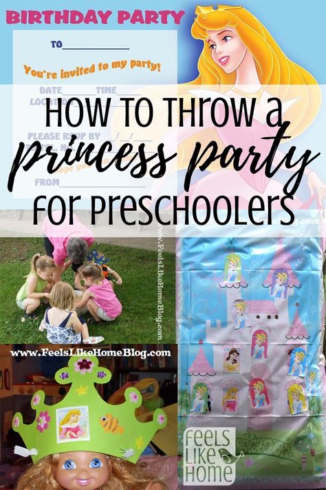 Princess Party Games For Kids Activities, Princess Games Party, Princess Party Activities For Kids, Simple Princess Birthday Party, Easy Princess Party, Princess Birthday Games, Disney Princess Birthday Party Decor, Princess Birthday Ideas, Disney Princess Party Games