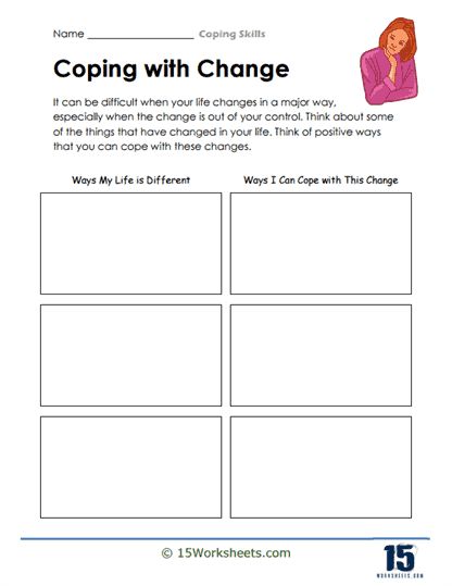 Coping Skills Worksheets - 15 Worksheets.com Dbt Skills Worksheets Free Printable, Social Work Worksheets, Coping Skills Worksheet, Social Skills Worksheets, Dbt Skills Worksheets, Therapeutic Worksheets, Coping Skills Worksheets, Group Therapy Activities, Coping Skills Activities