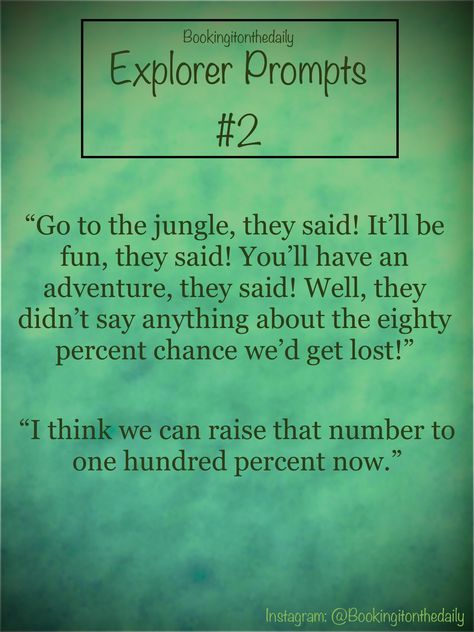 #writing #writingprompts #dialogueprompts #dailyprompts #inspiration #creativewriting #prompt #themedprompts #jungle #fun #adventure #explorerprompt #adventureprompt #getlost #lost #lostinthjungle #bookingitonthedaily Fantasy Adventure Writing Prompts, Writing Prompts Adventure, Fairy Writing Prompts, Adventure Writing Prompts, Adventure Writing, Writing Humor, Writing Inspiration Tips, Book Prompts, Writing Prompts For Writers