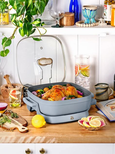 Drew Barrymore’s New 5-in-1 Appliance Is Here to Rid Your Countertops of Unnecessary Clutter Kitchen Electrical Appliances, Electric Skillet Recipes, Beautiful Kitchenware, Cabinet Trends, Week Inspiration, Electric Skillet, Buffet Server, Skillet Meals, Drew Barrymore