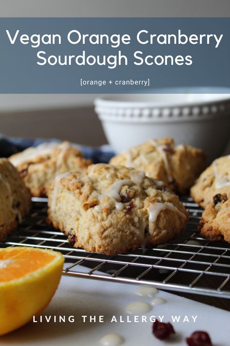 Vegan Sourdough Scones, Cranberry Orange Sourdough, Sourdough Scones, Orange Scones Recipe, Discard Recipe, Vegan Scones, Cranberry Orange Scones, Cranberry Orange Muffins, Sourdough Starter Discard Recipe