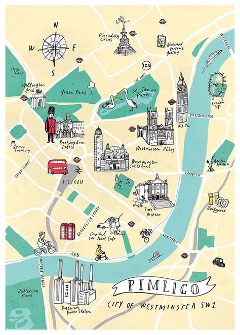 Map Sketch, Tate Britain, Hand Drawn Map, London Map, Print Map, London Park, Kids Journal, London Town, Old London