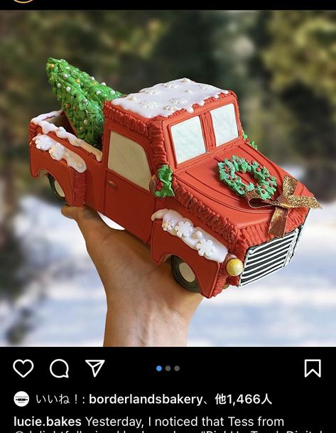 Gingerbread Truck, Tie A Necktie, Red Velvet Recipes, Royal Icing Transfers, 3d Christmas Tree, Vintage Inspired Christmas, Fake Bake, Christmas Sweets, Christmas Truck