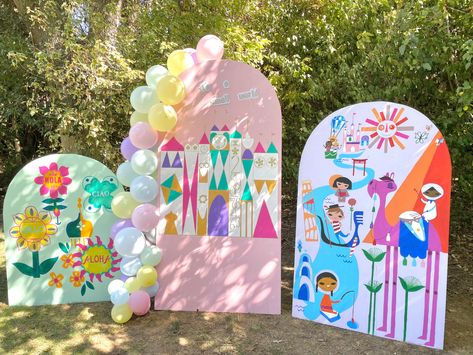 It’s A Small World Backdrop, Disneyland Party Decorations Diy, Disneyland Party Backdrop, It’s A Small World Party, It’s A Small World Birthday Party, Its A Small World Party, Disney Backdrop, Small World Party, Disneyland Party