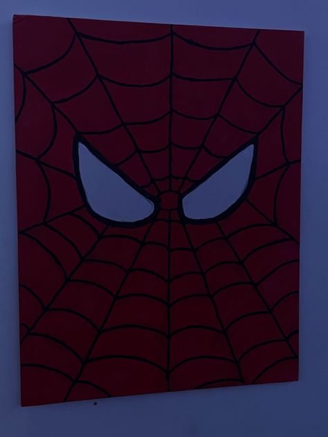 Spider Man Painting Easy, Spider Man Canvas Painting, Painting Ideas Spiderman, Spiderman Painting Easy, Spiderman Crafts, Easy Pictures To Paint, Spider Man Painting, Spiderman Craft, Spiderman Canvas