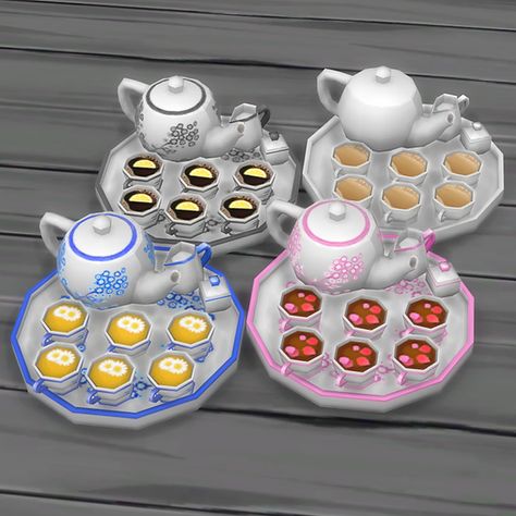 Chinoiserie Tea Set · Sims 4 Mods The Sims 4 Pack, Tumblr Sims 4, Casas The Sims 4, Custom Recipe, Sims 4 Dresses, Sims House Design, Sims Four, Sims 4 Cc Furniture, Sims 4 Collections