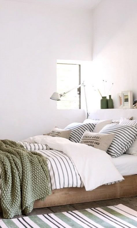 These affordable, cushy buys will make your bedroom feel even more sanctuary-like. Here, eight cozy picks in soothing shades and snuggle-worthy textures. Design Ložnic, Cheap Bedroom Decor, Simple Bedroom Decor, Fall Bedroom Decor, Fall Bedroom, Design Del Prodotto, Natural Home Decor, Simple Bedroom, Benjamin Moore