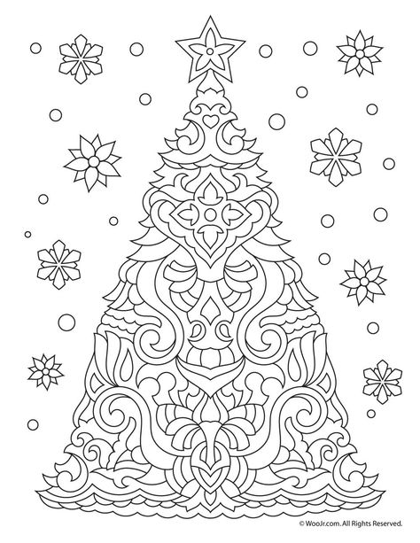 Christmas Tree Adult Coloring Page Christmas Tree Coloring, Tree Coloring, Free Christmas Coloring Pages, Christmas Tree Coloring Page, Christmas Coloring Sheets, Printable Christmas Coloring Pages, Tree Coloring Page, Christmas Coloring Books, Free Adult Coloring Pages