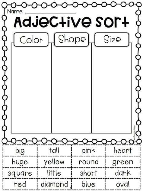 Nouns Verbs Adjectives Worksheet in 2024 | Adjective worksheet, Nouns verbs adjectives, Nouns and verbs Nouns Verbs Adjectives Worksheet, Adjectives For Kids, Adjectives Worksheet, Worksheet For Class 2, Verbs And Adjectives, Adjectives Activities, First Grade Reading Comprehension, English Adjectives, Adjective Worksheet