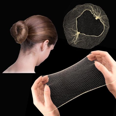 PRICES MAY VARY. 【Stretchable Mesh Hair Net】: Our hair net is designed to fit heads up to 20 inches, providing full coverage for most people. Whether you have long hair, short hair, braids or a wig, this hair net is suitable for all hair types. It keeps your hair safe while you work while being lightweight and breathable. 【Quality Guaranteed】: Our hairnet is made of Long-lasting and flexible nylon lace material, which has been rigorously tested and can withstand up to 33 pounds of pulling force Effortless Bun, Bun Making, Chic Bun, Hair Accessories Bun, Ballet Bun, Easy Hair Updos, Hair Nets, Hair Net, Lace Material