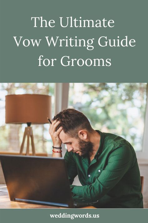 Wedding Vow Guide, Groom Wedding Vows, Grooms Vows To Bride, Men’s Wedding Vows, Wedding Vows Outline, Vow Template Writing Your Own, How To Write Your Own Wedding Vows, Wedding Responsibilities, Modern Vows