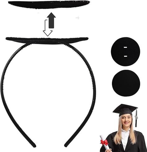 Make A Graduation Cap, Graduation Cap Headband, Graduation Hairstyles With Cap, Cap Hairstyles, Graduation Cap Designs, Graduation Hairstyles, Graduation Hat, Hat Accessories, Cap Designs