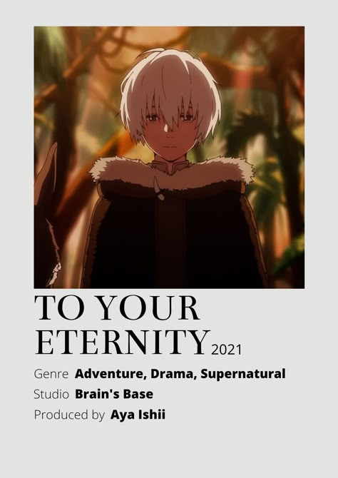 Anime Suggestions Action, To Your Eternity Anime, Anime Checklist, List Of Anime, Anime Minimalist Poster, Anime Facts, Anime Png, To Your Eternity, Anime Name