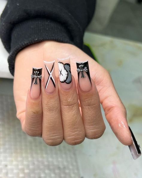 Freestyle Medium Nails, Long Brown Square Acrylic Nails, Freestyle Medium Acrylic Nails, Freestyle Nails Acrylic Medium, Medium Kaws Nails, Plain Short Acrylic Nails, Medium Acrylic Nails Coffin, Short Medium Nails Acrylic, Medium Short Acrylic Nails