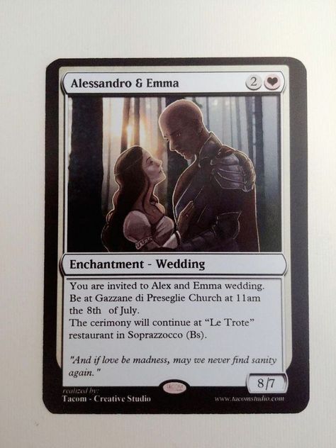 Mtg Wedding, Playing Card Invitation, Lotr Wedding, Gamer Wedding, Nordic Wedding, Non Traditional Wedding Ring, Nerd Wedding, Wedding Invitation Digital, Geeky Wedding