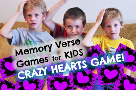 How to Make a Heart Themed Scripture Memory Game Memory Verse Games For Kids, Kids Church Games, Motivational Games, Vbs Games, Memory Verse Games, Memory Verses For Kids, Verses For Kids, Sunday School Games, Church Games