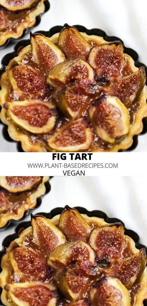 vegan fig tart Fig Recipes Dessert, Vegan Pastry, Fig Tart, Fig Compote, Vegan Pastries, Fig Recipes, Modern Food, Tart Shells, Pastry Tart